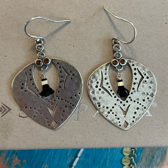 Silpada Sterling Silver Tassel Fringe with Swarovski Crystals Earrings W3382 - Picture 6 of 15